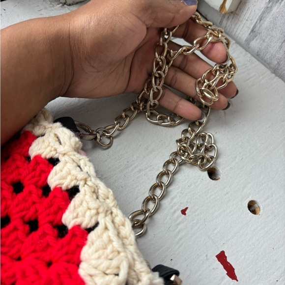 Crochet knit crossbody bag - Picture 6 of 7